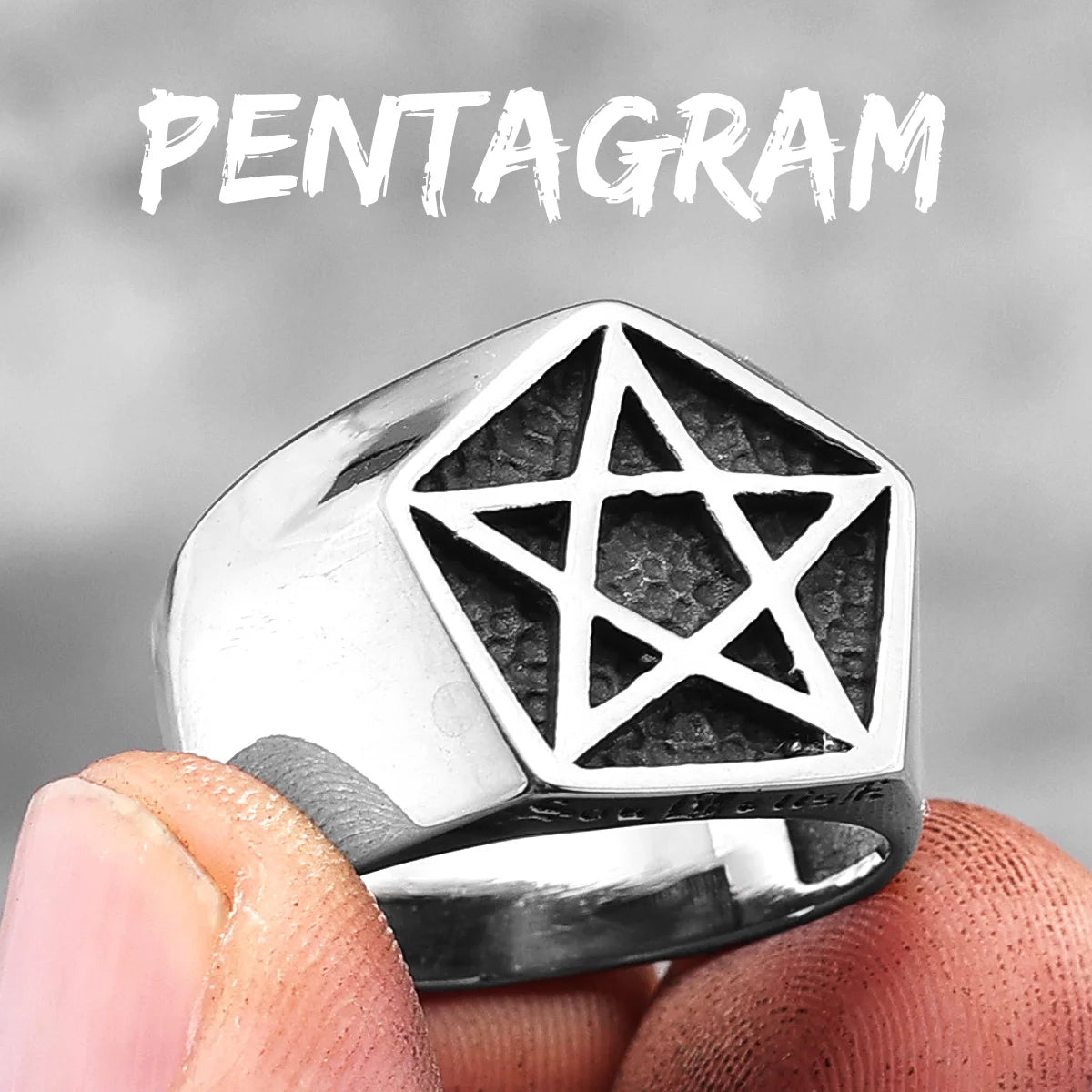 PENDRA Pentagram Punk Charm Ring