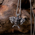 PENDRA Wolf Norse Helmet Necklace