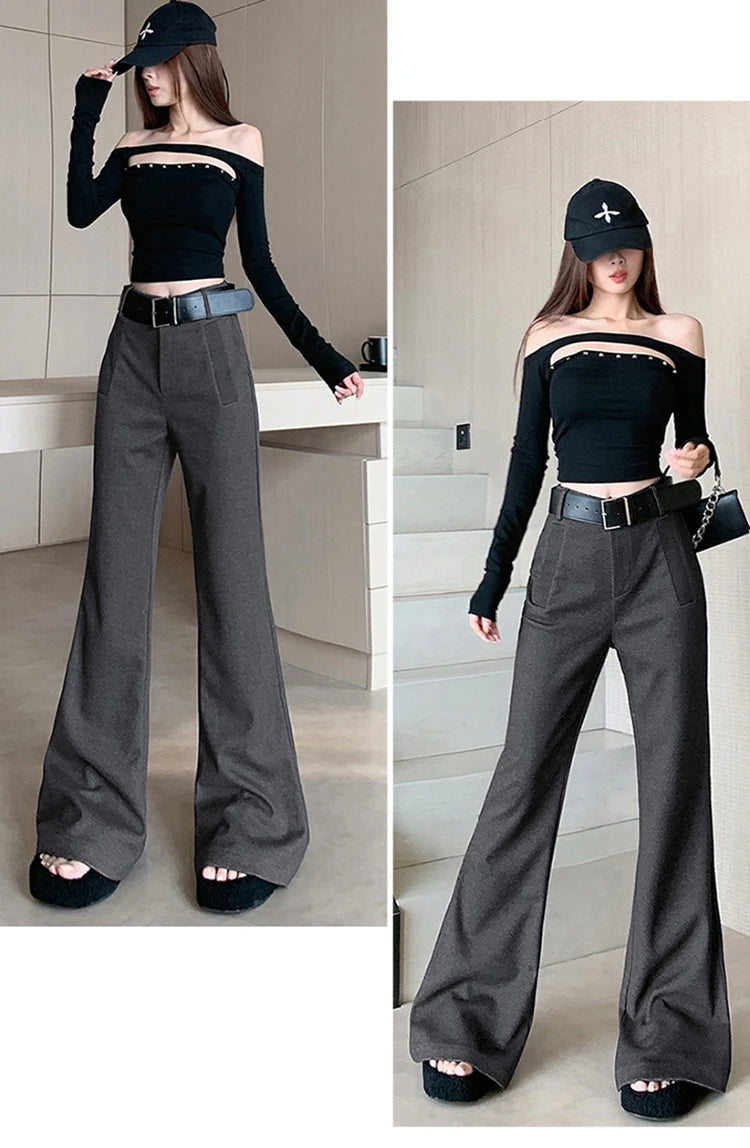 PENDRA Solid Color Waisted Pants