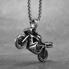 Racing Motorcycle Rider Stainless Steel Men Necklaces Pendant Chain Punk Biker New In For Women Fashion Jewelry Gifts Wholesale