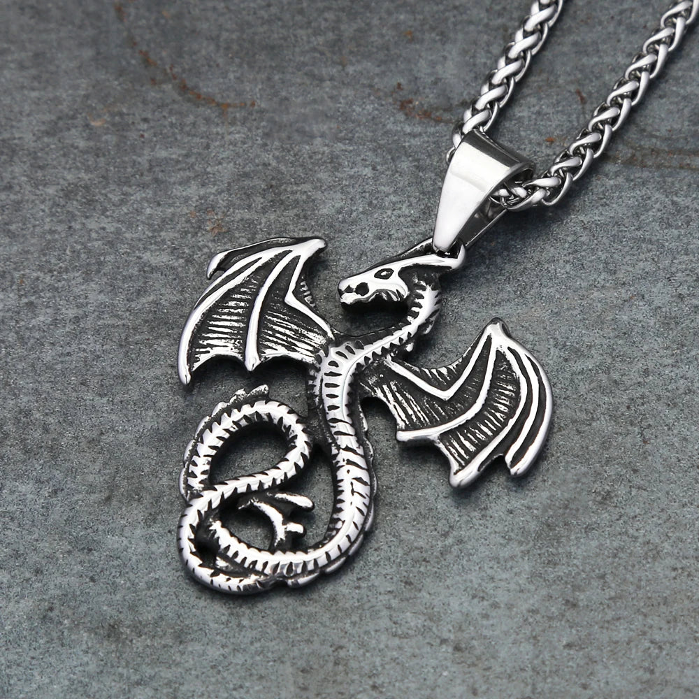 PENDRA Dragonflight Vintage Flying Dragon Pendant