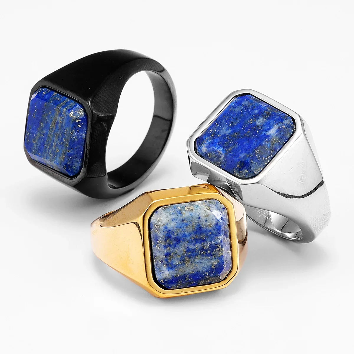 Luxury Galaxy Starry Sky Men Rings Stainless Steel Punk Rock Aesthetic Fashion Women Jewelry Accessories For Gift Wholesale