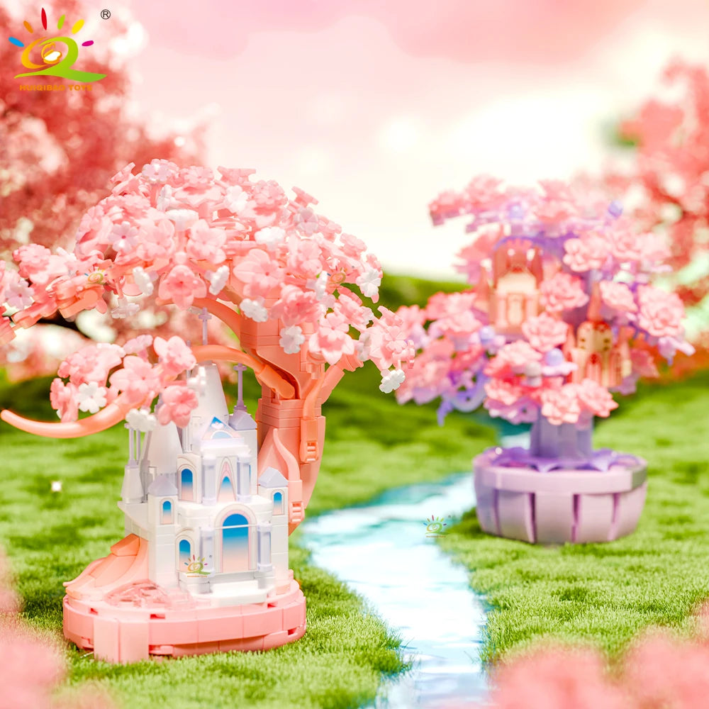 PENDRA Discoloration Cherry Floral Building Set
