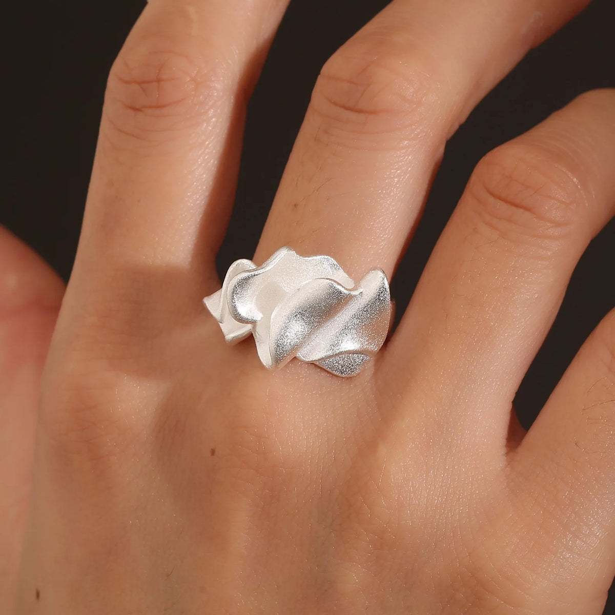 VENTFILLE 925 Sterling Silver Double Layer Vintage Twisted Ring For Female Gift Trend Open Adjustable Design Jewelry Wholesale