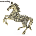 PENDRA Retro Powerful Running Horse Brooch