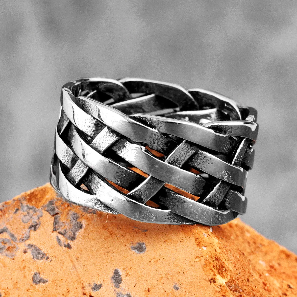 PENDRA Weaving Boyfriend Steel Ring