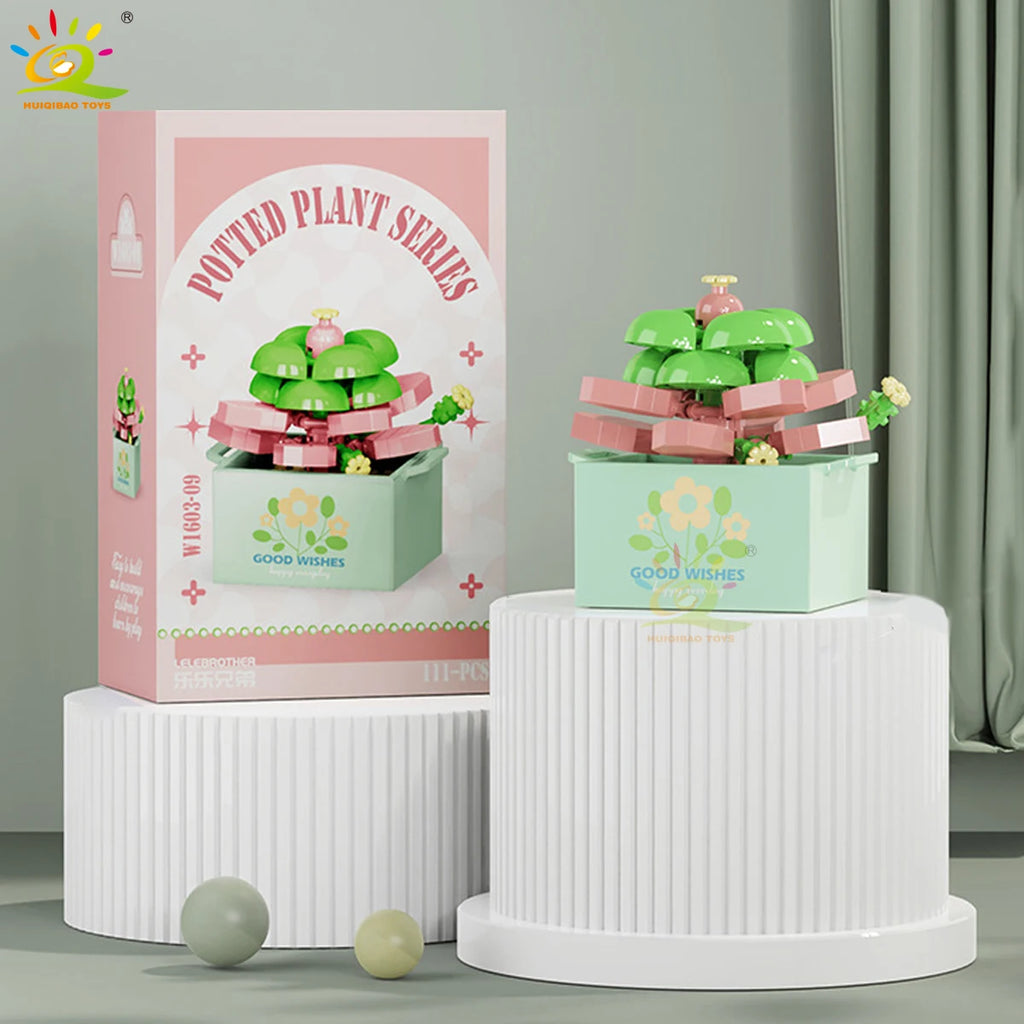 PENDRA Succulent Potted Floral Building Set