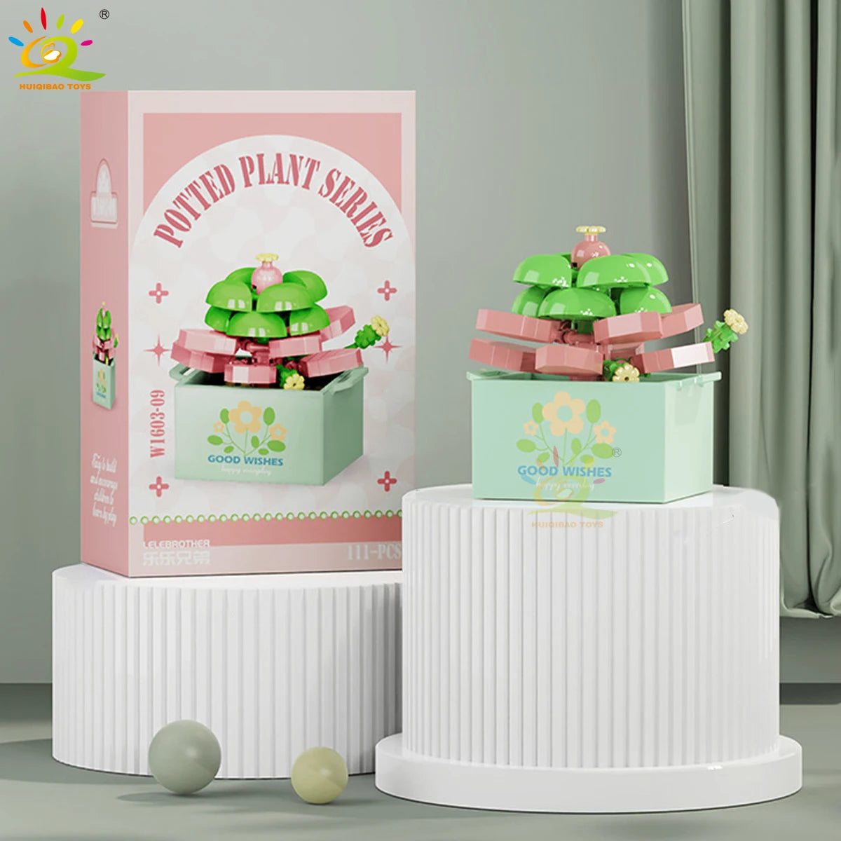 PENDRA Succulent Potted Floral Building Set