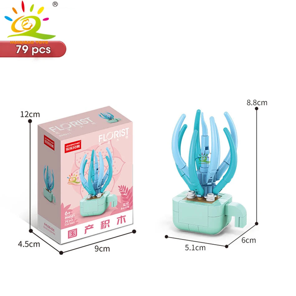 PENDRA Succulent Potted Floral Building Set