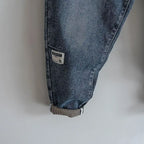 Loose Elastic Waist Denim Jeans Spring Autumn Spliced Harem Pants Men's Casual Pants 2024 Korean New Stretch Baggy Cargo Jeans