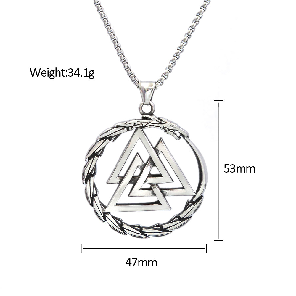 PENDRA Dragonlord 316L Stainless Steel Viking Dragon Pendant