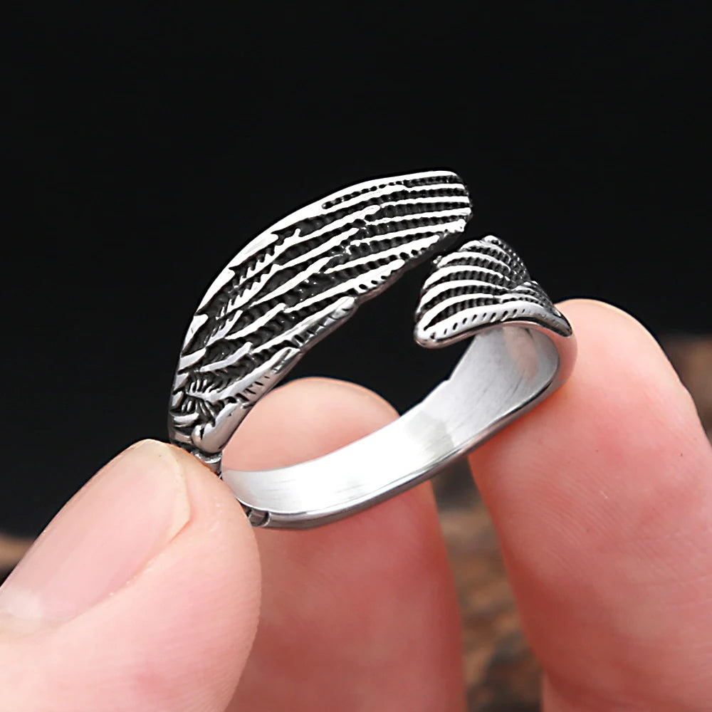 PENDRA Angelwing 316L Stainless Steel Ring