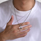 PENDRA Triangle Hollow Geometric Pendant Necklace
