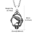 PENDRA Magicmirror Gothic Skull Magic Mirror Pendant