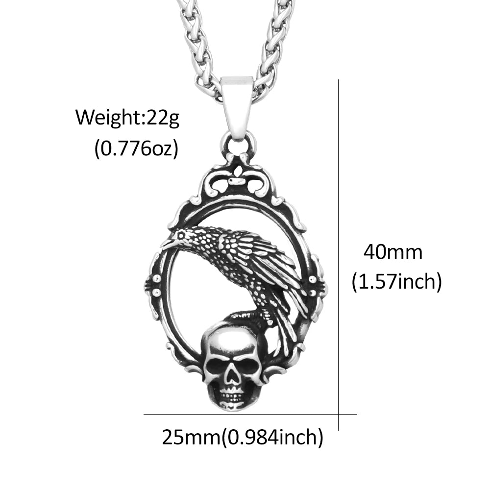 PENDRA Magicmirror Gothic Skull Magic Mirror Pendant