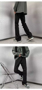 Original Luxury 2026 Brands Clothing Design Pants Men's High Street Tooling Jeans Niche High-end Zipper Split Micro-flared Pants