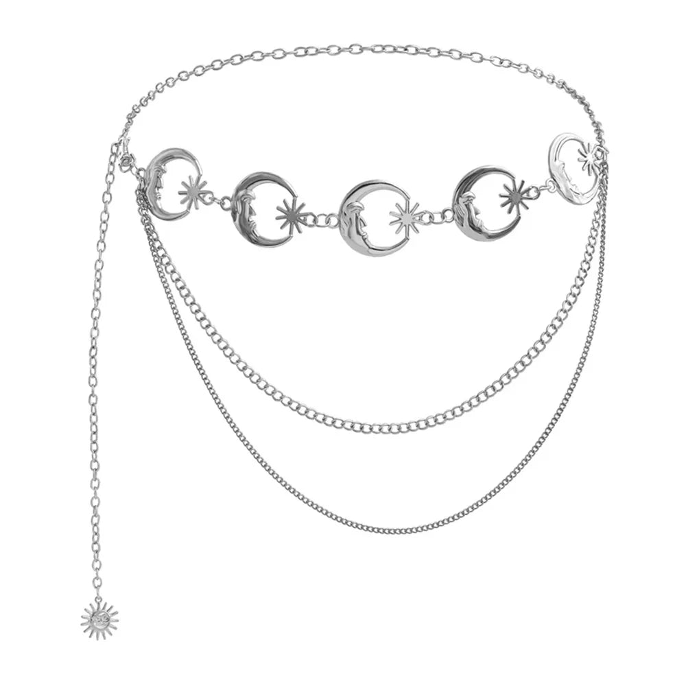 PENDRA Zaraene Metal Gold Tassel Designer Waist Chain Belt