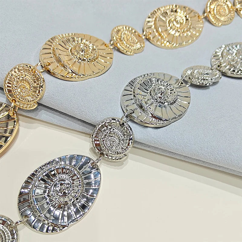 PENDRA Demielle Metal Conch Elegant Waist Chain Belt