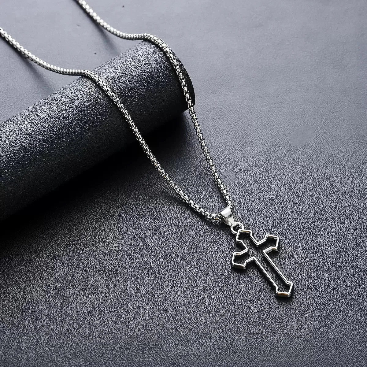 PENDRA Smoothcross Minimalist Stainless Steel Cross Necklace