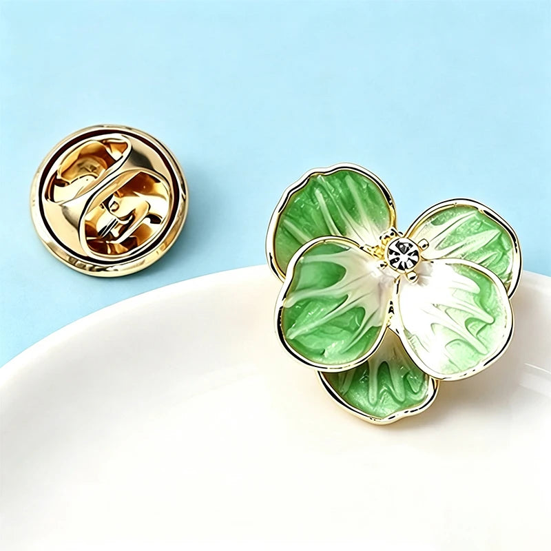 PENDRA Pansyelle Pansy Flower Collar Pin