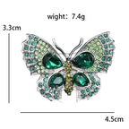 PENDRA Shimmering Butterfly Rhinestone Brooch