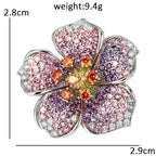 PENDRA Peachelle Peach Blossom Flower Brooch