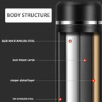 500ML High-Quality 304 Stainless Steel Smart Thermos Insulated Tea and Water Separation Cup for Men Women Best Christmas Gift