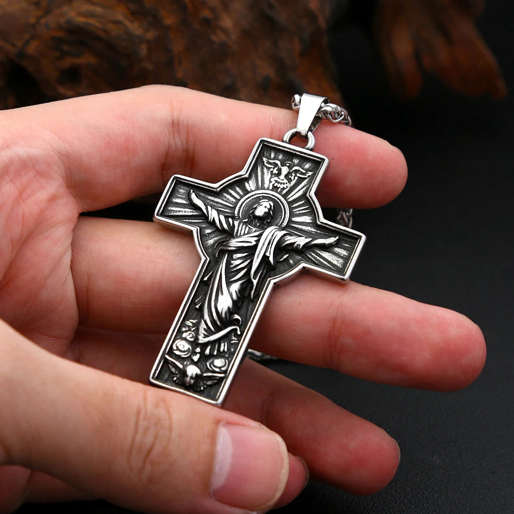 PENDRA Jesuscross 316L Stainless Steel Cross Pendant