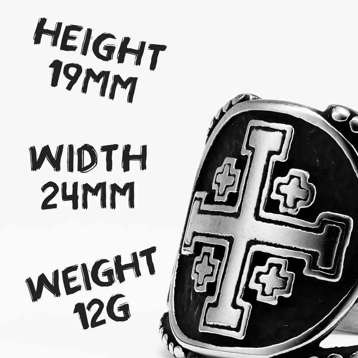 Jerusalem Crusader Cross Men Rings Stainless Steel Punk Rock Cool Stuff Fashion Accessories Jewelry For Women Gift Wholesale