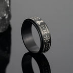 PENDRA Rune Gold Steel Ring