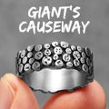 PENDRA Minimalism Spot Rock Steel Ring