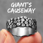 PENDRA Minimalism Spot Rock Steel Ring