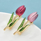 PENDRA Tulippa Enamel Tulip Flower Brooch