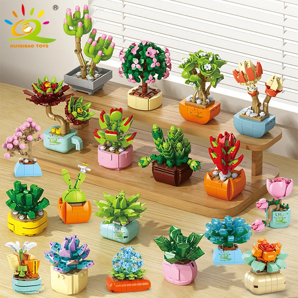 PENDRA Succulent Potted Floral Building Set