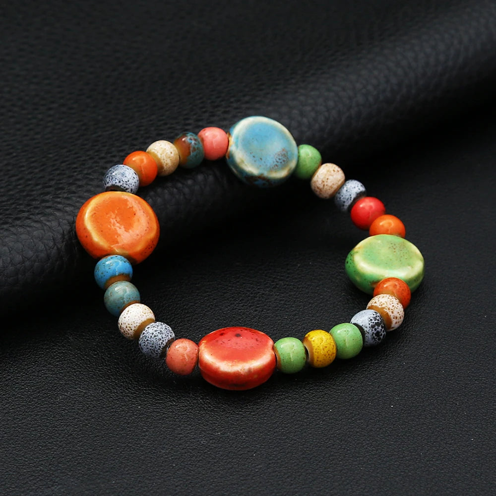 PENDRA Ceramica Colorful Handmade Boho Beaded Bracelet