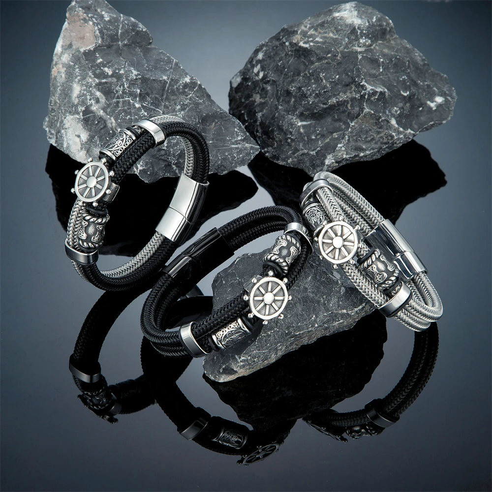 PENDRA Rune Steel Bracelet