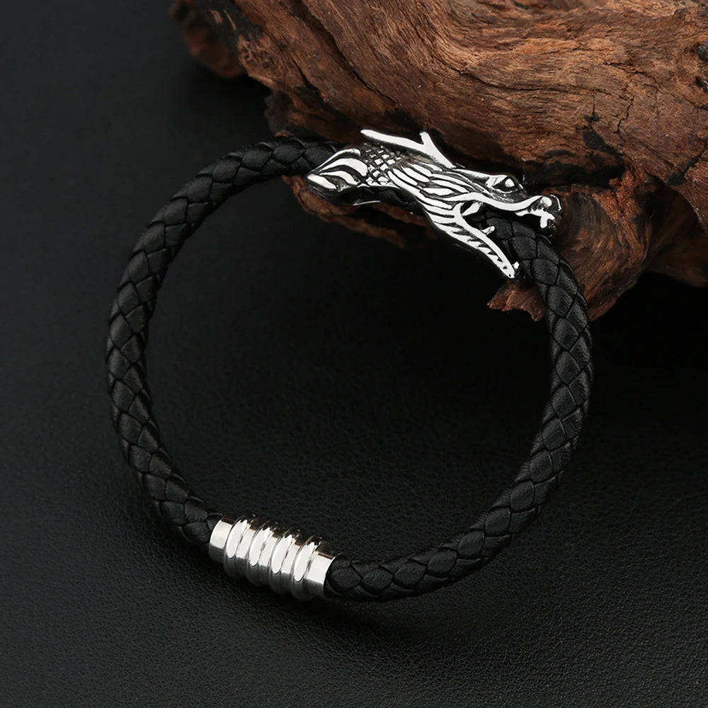 PENDRA Wheat Rune Stainless Steel Cuff Bracelet
