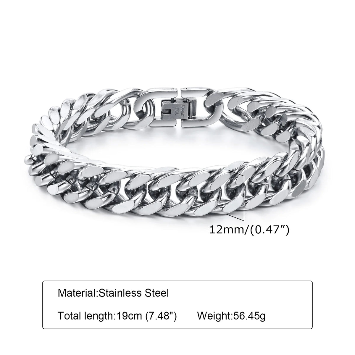 PENDRA Cuban Silver Chunky Bracelet