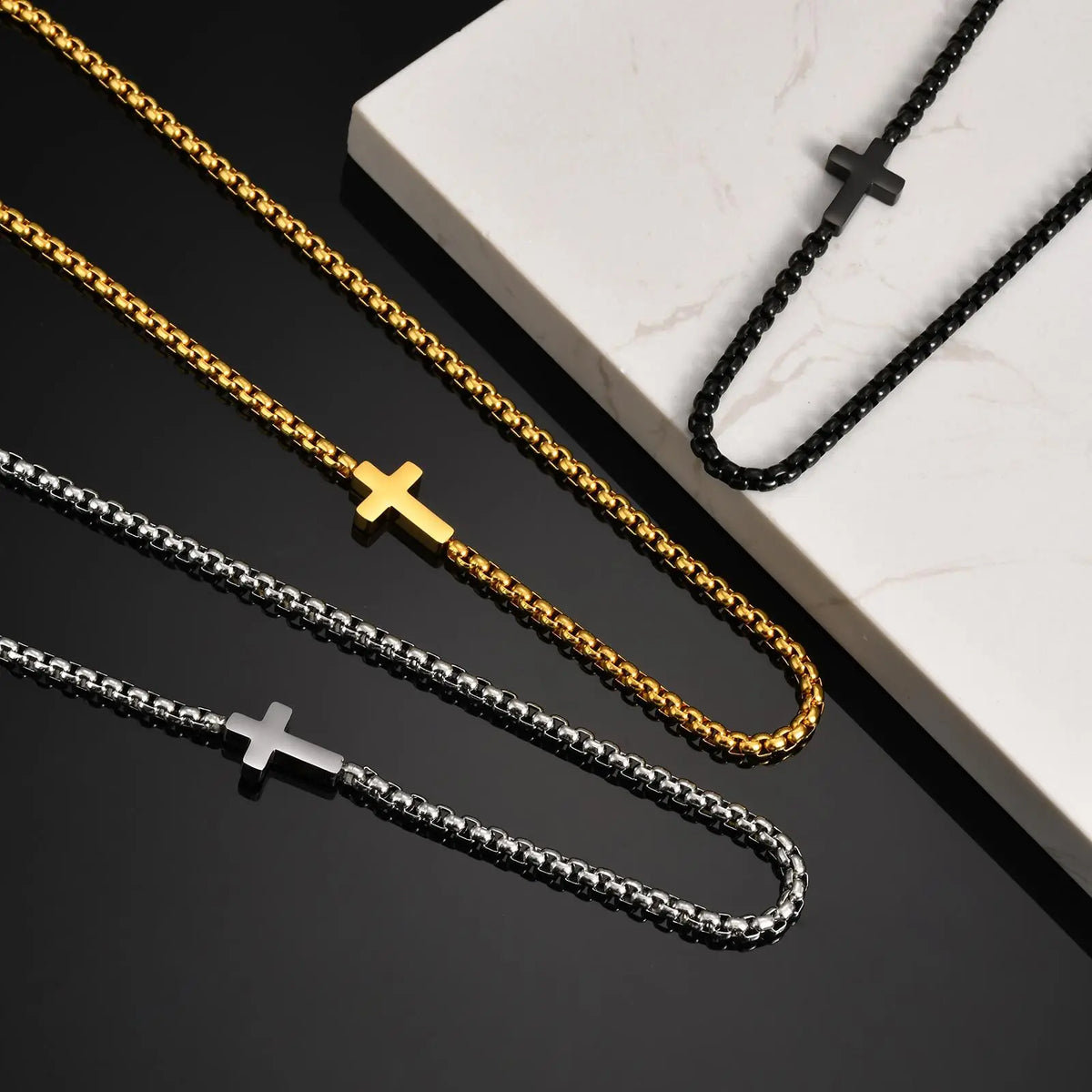 PENDRA Cross Square 2 Pendant Necklace