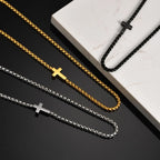 PENDRA Cross Square 2 Pendant Necklace