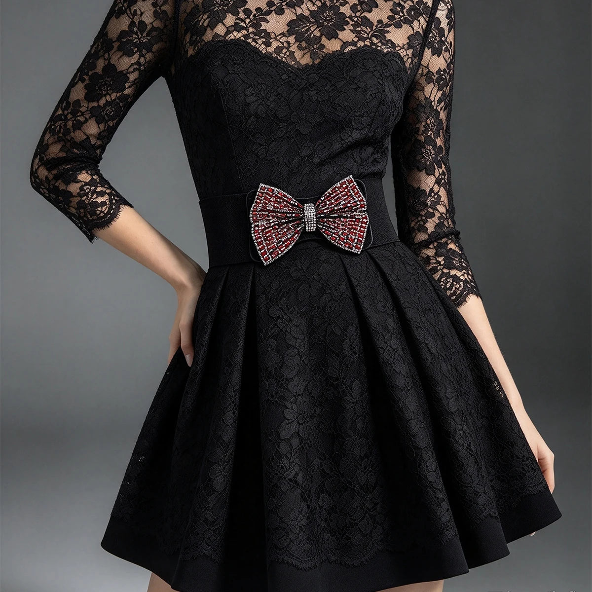 Women's Elastic Wide Belt Pearl Waist Rhinestone Bow Dress Belt High Quality Wedding Party Cummerbunds Bling-Bling Big Corset