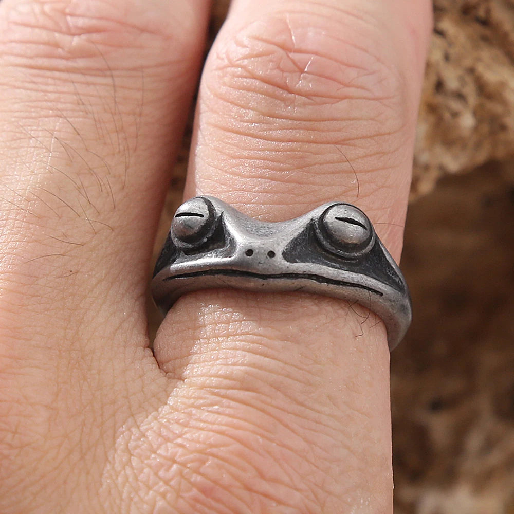PENDRA Frogforge Stainless Steel Frog Ring