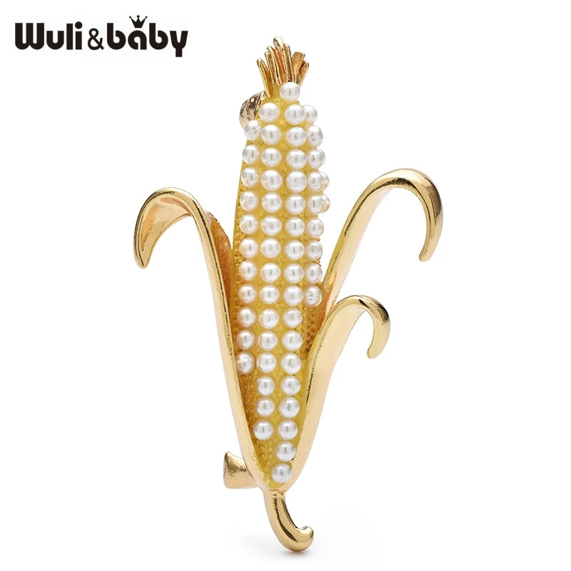 PENDRA Cornelia 3-Color Pearl Corn Brooch