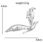 PENDRA Stainless Steel Flying Bird Brooch