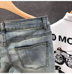 PENDRA Denim Washed Fit Trousers