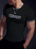 PENDRA Printed Urban Short-Sleeve Running T-Shirt