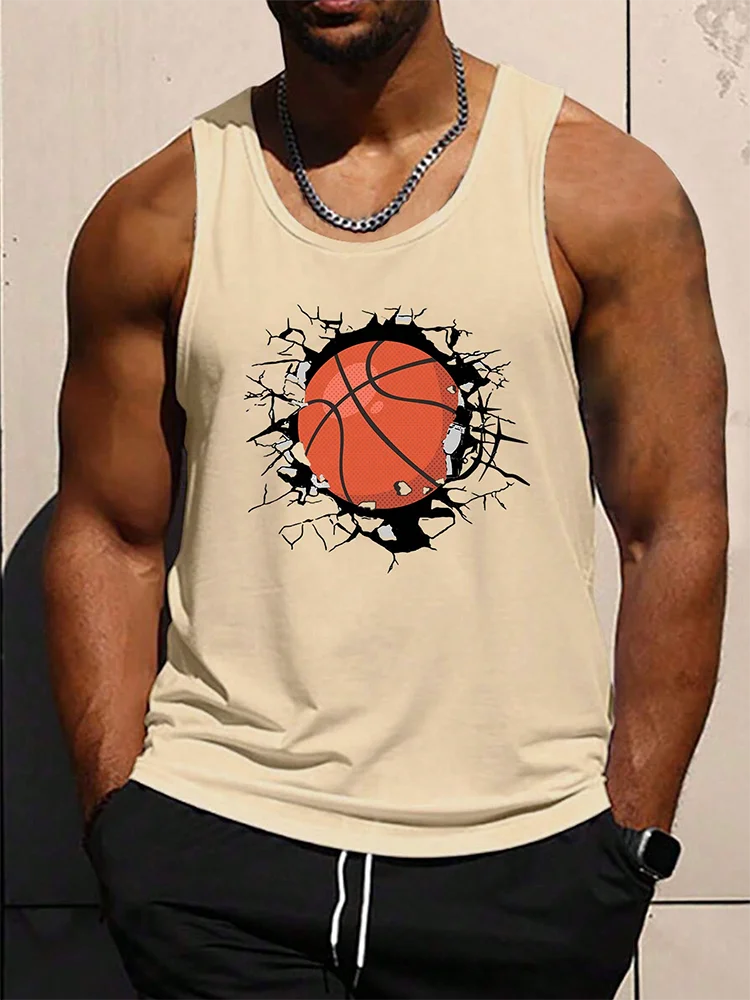 Summer Daily Casual Men's Tank Top Urban Street Fashion Men's Tank Top Outdoor Sports Men's Sleeveless Top 3D Graffiti Printing
