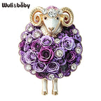 PENDRA Meadow Rhinestone Sheep Brooch