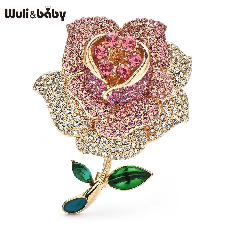 PENDRA Rosaspark Luxury Shining Rose Brooch