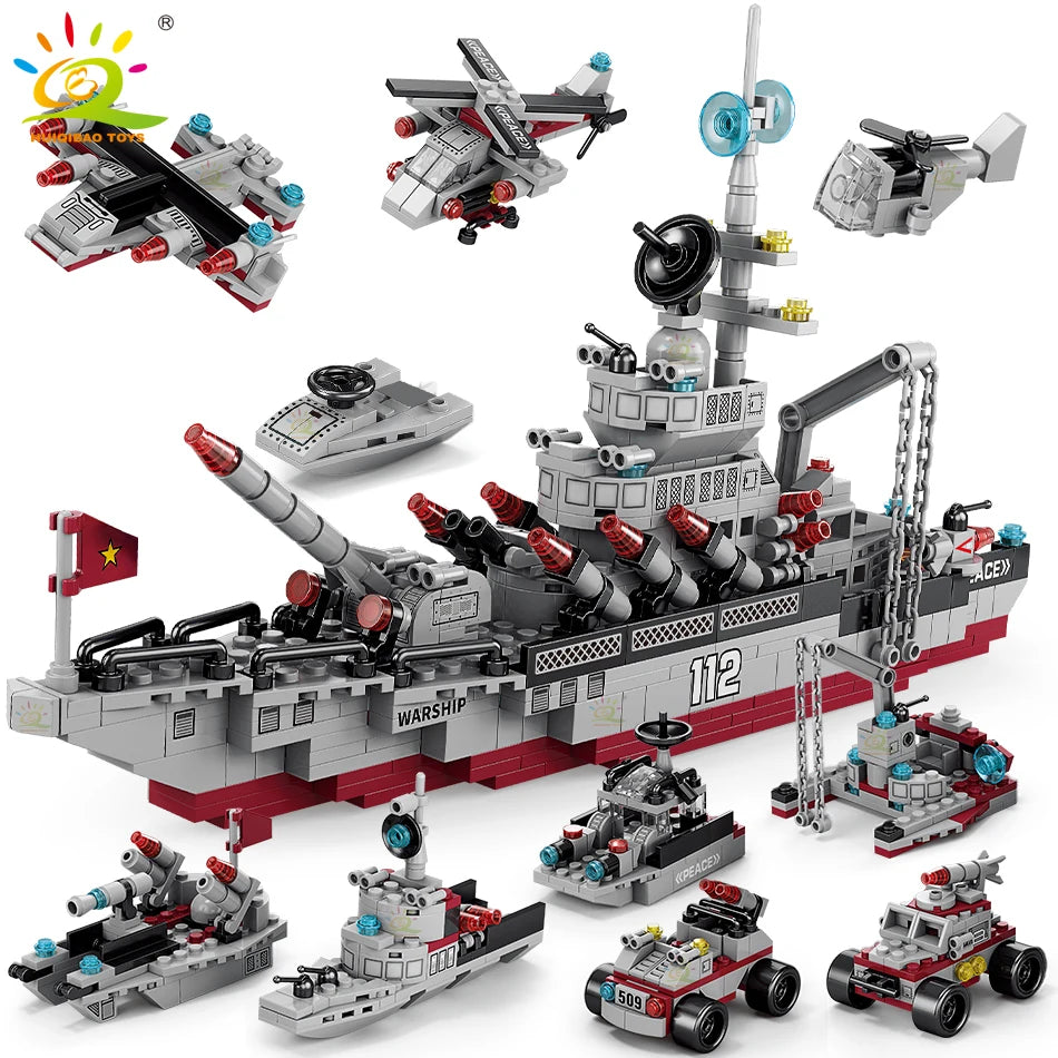PENDRA Military Ship 8in1 Building Set